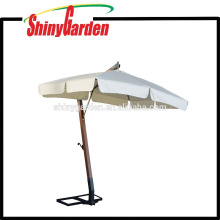 Parasol en voladizo de madera 240G de 3 * 2 m con abertura en el medio y solapa de 18-20 cm